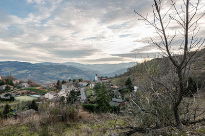 View of townscape against sky