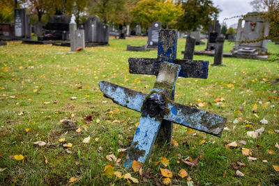 Cross in cemetery