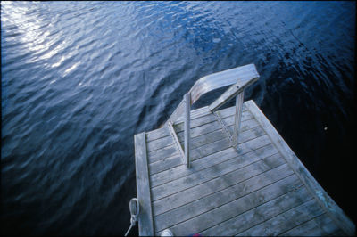 View of pier in sea