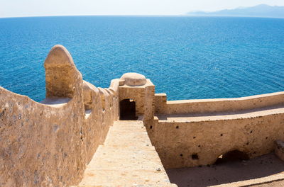 Fortress walls of monemvasia, greece