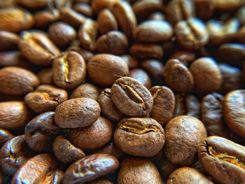 Full frame shot of roasted coffee beans