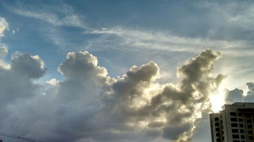 Low angle view of cloudy sky