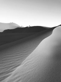 Scenic view of desert against clear sky