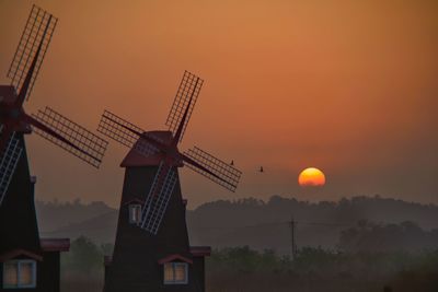 Sunrise and windmills