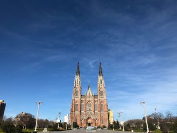 Cathedral of la plata against blue sky