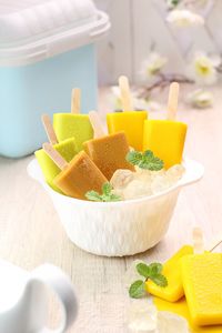 Close-up of food in bowl on table