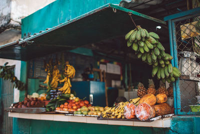 Fruits for sale at market stall