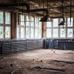 Interior of abandoned building