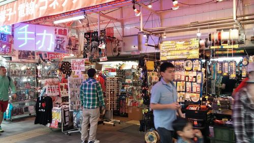 View of market stall for sale