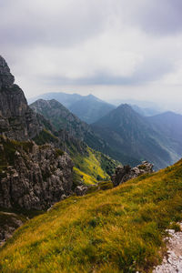 Scenic view of italian alps against sky