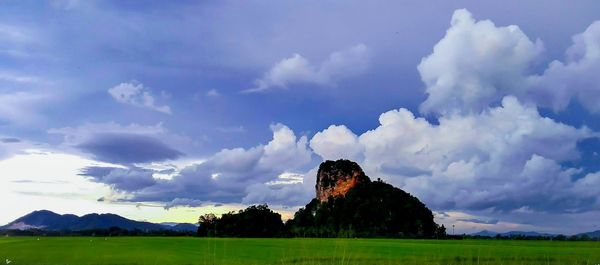 Panoramic view of landscape against sky