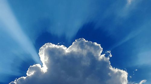 Low angle view of cloudy sky