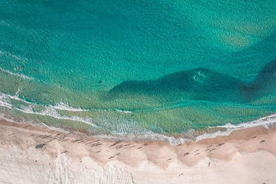 High angle view of beach