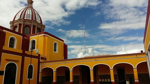 Low angle view of building against sky