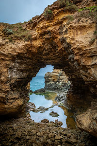 Rock formations in sea