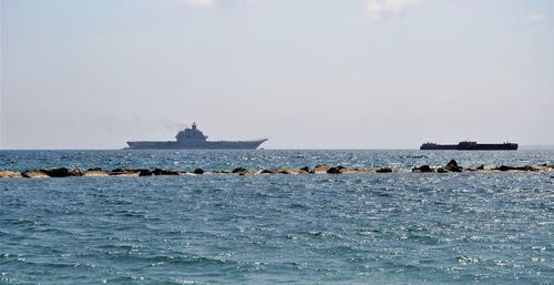 Scenic view of sea against sky