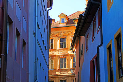 Low angle view of residential buildings against sky