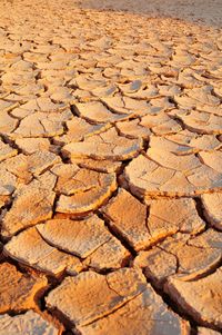 Full frame shot of cracked land