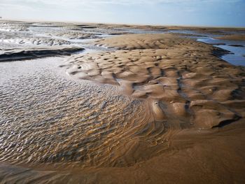 High angle view of sea shore