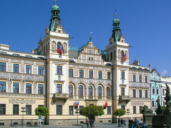 City hall of pardubice on main square, czech republic