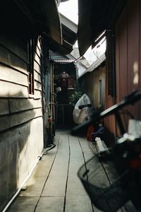 Man on staircase of building