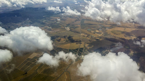 Aerial view of landscape against sky
