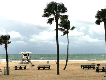 Scenic view of hollywood beach against sky