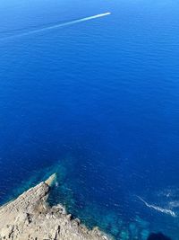 High angle view of sea shore