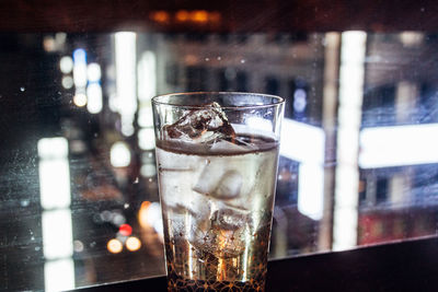 Close-up of drink on table