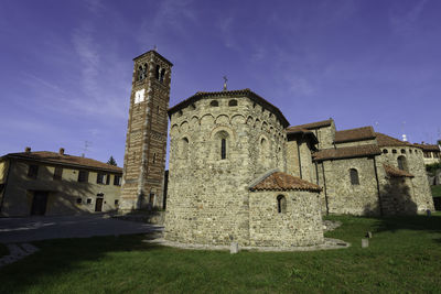 Low angle view of old building against sky