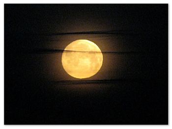 Low angle view of moon in the dark