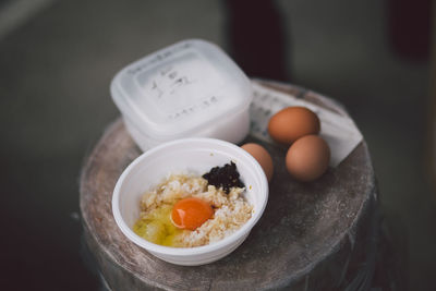 Close-up of bowl of rice