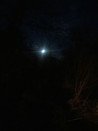 Low angle view of moon at night