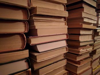 Full frame shot of books