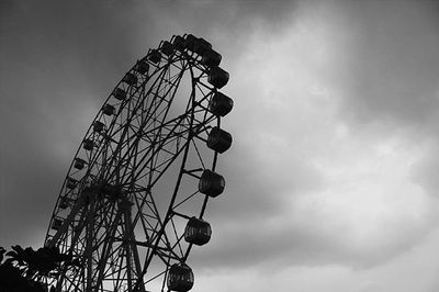 Low angle view of ferris wheel against sky