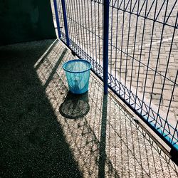 Shadow on tiled floor