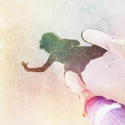 Low section of people dancing in water