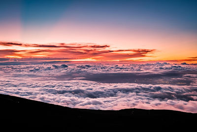 Scenic view of cloudscape during sunset