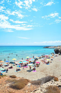 Group of people on beach