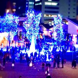 People enjoying at night