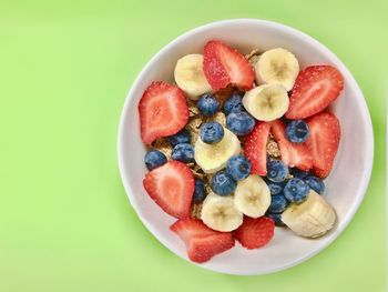 Directly above shot of fruits in bowl