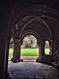 Archway of historic building