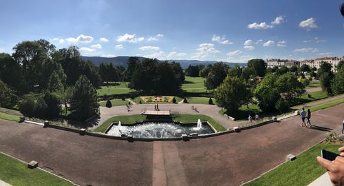 Panoramic view of park against sky