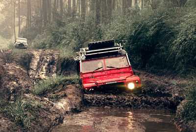 Vehicle on farm