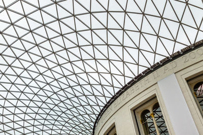 Low angle view of skylight at british museum