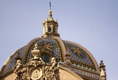 Low angle view of statue of cathedral