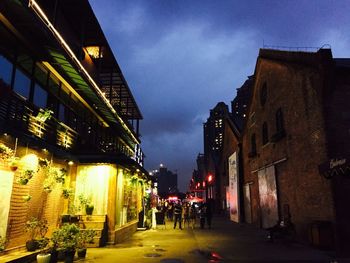 City street at night