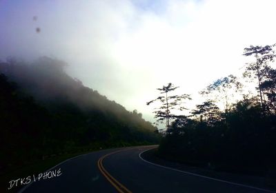 Road passing through landscape