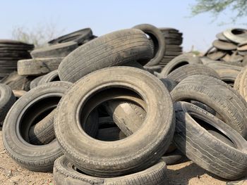 Close-up of abandoned truck