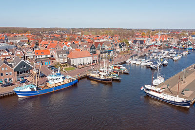 Boats in harbor